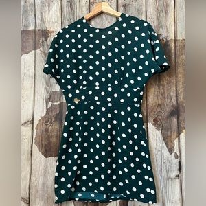 Le Palais vintage clothing line green polka dot dress